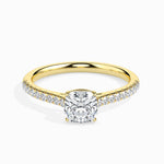 Load image into Gallery viewer, 70-Pointer Cushion Cut Solitaire Diamond Shank 18K Yellow Gold Ring JL AU 19013Y-B
