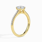 Load image into Gallery viewer, 70-Pointer Cushion Cut Solitaire Diamond Shank 18K Yellow Gold Ring JL AU 19013Y-B   Jewelove.US

