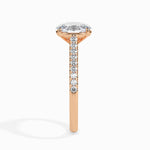 Load image into Gallery viewer, 70-Pointer Oval Cut Solitaire Diamond Shank 18K Rose Gold Ring JL AU 19014R-B
