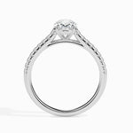 Load image into Gallery viewer, 70-Pointer Oval Cut Solitaire Diamond Shank Platinum Ring JL PT 19014-B   Jewelove.US
