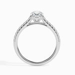 Load image into Gallery viewer, 50-Pointer Oval Cut Solitaire Diamond Shank Platinum Ring JL PT 19014-A
