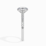 Load image into Gallery viewer, 50-Pointer Oval Cut Solitaire Diamond Shank Platinum Ring JL PT 19014-A
