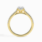 Load image into Gallery viewer, 50-Pointer Oval Cut Solitaire Diamond Shank 18K Yellow Gold Ring JL AU 19014Y-A
