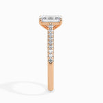 Load image into Gallery viewer, 30-Pointer Emerald Cut Solitaire Diamond Shank 18K Rose Gold Solitaire Ring JL AU 19015R
