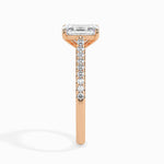 Load image into Gallery viewer, 50-Pointer Emerald Cut Solitaire Diamond Shank 18K Rose Gold Solitaire Ring JL AU 19015R-A
