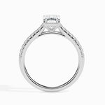 Load image into Gallery viewer, 70-Pointer Emerald Cut Solitaire Diamond Shank Platinum Ring JL PT 19015-B

