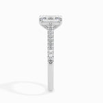 Load image into Gallery viewer, 70-Pointer Emerald Cut Solitaire Diamond Shank Platinum Ring JL PT 19015-B
