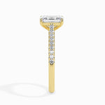 Load image into Gallery viewer, 70-Pointer Emerald Cut Solitaire Diamond Shank 18K Yellow Gold Ring JL AU 19015Y-B
