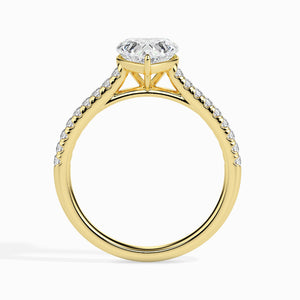 70-Pointer Heart Cut Solitaire Diamond Shank 18K Yellow Gold Ring JL AU 19018Y-B   Jewelove.US