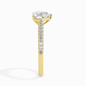 70-Pointer Heart Cut Solitaire Diamond Shank 18K Yellow Gold Ring JL AU 19018Y-B   Jewelove.US