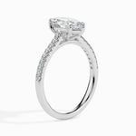 Load image into Gallery viewer, 30-Pointer Marquise Cut Solitaire Diamond Shank Platinum Ring JL PT 19019
