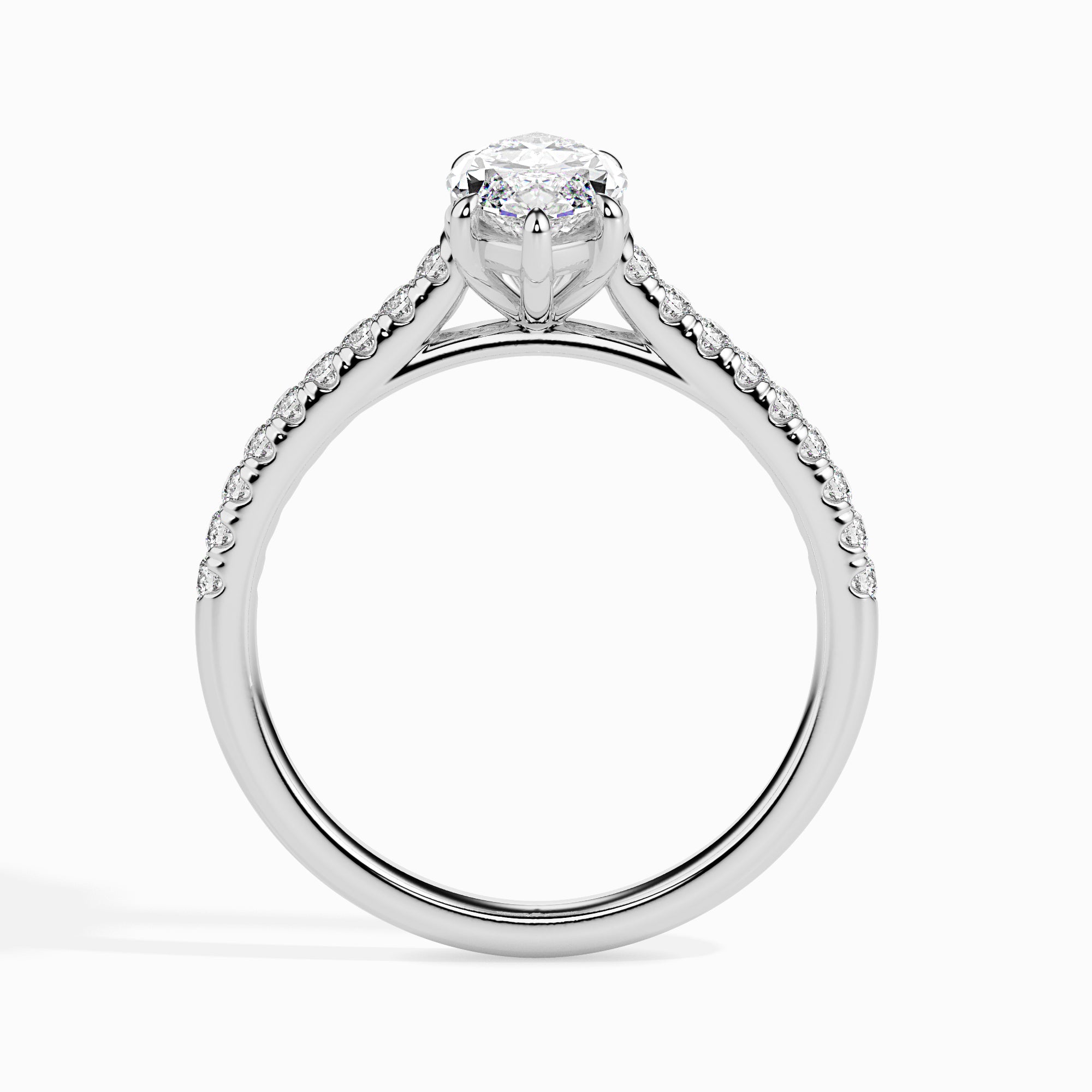 30-Pointer Marquise Cut Solitaire Diamond Shank Platinum Ring JL PT 19019   Jewelove.US