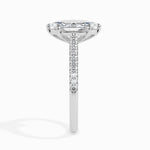 Load image into Gallery viewer, 50-Pointer Marquise Cut Solitaire Diamond Shank Platinum Ring JL PT 19019-A
