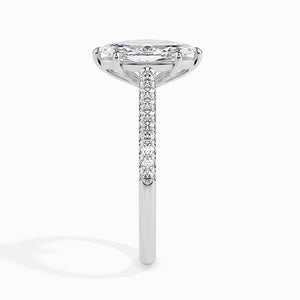 50-Pointer Marquise Cut Solitaire Diamond Shank Platinum Ring JL PT 19019-A   Jewelove.US