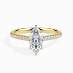 Load image into Gallery viewer, 50-Pointer Marquise Cut Solitaire Diamond Shank 18K Yellow Gold Ring JL AU 19019Y-A
