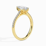 Load image into Gallery viewer, 50-Pointer Marquise Cut Solitaire Diamond Shank 18K Yellow Gold Ring JL AU 19019Y-A
