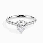 Load image into Gallery viewer, 50-Pointer Pear Cut Solitaire Diamond Shank Platinum Ring JL PT 19020-A   Jewelove.US
