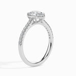 Load image into Gallery viewer, 50-Pointer Pear Cut Solitaire Diamond Shank Platinum Ring JL PT 19020-A
