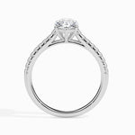 Load image into Gallery viewer, 30-Pointer Pear Cut Solitaire Diamond Shank Platinum Ring JL PT 19020   Jewelove.US
