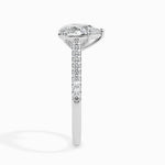 Load image into Gallery viewer, 70-Pointer Pear Cut Solitaire Diamond Shank Platinum Ring JL PT 19020-B
