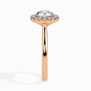 50-Pointer Solitaire Diamond Shank 18K Rose Gold Ring JL AU LG G 19021R