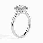 Load image into Gallery viewer, 1-Carat Solitaire Halo Diamond Shank Platinum Ring JL PT 19021-C   Jewelove.US
