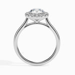 Load image into Gallery viewer, 70-Pointer Solitaire Halo Diamond Shank Platinum Ring JL PT 19021-B   Jewelove.US
