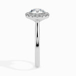 Load image into Gallery viewer, 30-Pointer Solitaire Halo Diamond Shank Platinum Ring JL PT 19021

