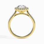 Load image into Gallery viewer, 2-Carat Lab Grown Solitaire Halo Diamond Shank 18K Yellow Gold Ring JL AU LG G 19021Y-D
