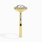 Load image into Gallery viewer, 1-Carat Lab Grown Solitaire Halo Diamond Shank 18K Yellow Gold Ring JL AU LG G 19021Y-B
