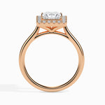 Load image into Gallery viewer, 70-Pointer Princess Cut Solitaire Square Halo Diamond 18K Rose Gold Ring JL AU 19022R-B   Jewelove.US
