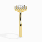 Load image into Gallery viewer, 1-Carat Princess Cut Solitaire Square Halo Diamond 18K Yellow Gold Ring JL AU 19022Y-C
