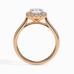 Load image into Gallery viewer, 70-Pointer Cushion Cut Solitaire Halo Diamond 18K Rose Gold Ring JL AU 19023R-B   Jewelove.US

