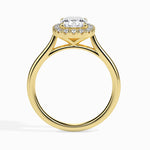 Load image into Gallery viewer, 50-Pointer Cushion Cut Solitaire Halo Diamond 18K Yellow Gold Ring JL AU 19023Y-A
