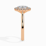 Load image into Gallery viewer, 70-Pointer Oval Cut Solitaire Halo Diamond 18K Rose Gold Ring JL AU 19024R-B   Jewelove.US
