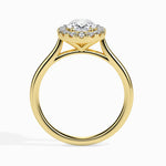 Load image into Gallery viewer, 70-Pointer Oval Cut Solitaire Halo Diamond 18K Yellow Gold Ring JL AU 19024Y-B   Jewelove.US
