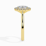 Load image into Gallery viewer, 70-Pointer Oval Cut Solitaire Halo Diamond 18K Yellow Gold Ring JL AU 19024Y-B   Jewelove.US
