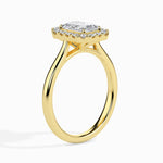 Load image into Gallery viewer, 70-Pointer Emerald Cut Solitaire Halo Diamond 18K Yellow Gold Ring JL AU 19025Y-B   Jewelove.US
