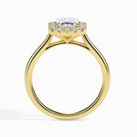 Load image into Gallery viewer, 70-Pointer Emerald Cut Solitaire Halo Diamond 18K Yellow Gold Ring JL AU 19025Y-B

