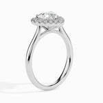 Load image into Gallery viewer, 70-Pointer Heart Cut Solitaire Halo Diamond Platinum Ring JL PT 19028-B   Jewelove.US

