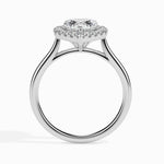 Load image into Gallery viewer, 30-Pointer Heart Cut Solitaire Halo Diamond Platinum Ring JL PT 19028   Jewelove.US
