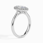 Load image into Gallery viewer, 30-Pointer Marquise Cut Solitaire Halo Diamond Platinum Ring JL PT 19029
