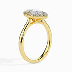 Load image into Gallery viewer, 70-Pointer Marquise Cut Solitaire Halo Diamond 18K Yellow Gold Ring JL AU 19029Y-B
