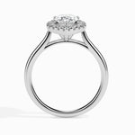 Load image into Gallery viewer, 30-Pointer Pear Cut Solitaire Halo Diamond Platinum Ring JL PT 19030   Jewelove.US
