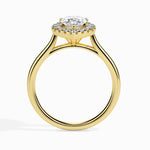 Load image into Gallery viewer, 50-Pointer Pear Cut Solitaire Halo Diamond 18K Yellow Gold Ring JL AU 19030Y-A   Jewelove.US
