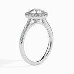 Load image into Gallery viewer, 70-Pointer Solitaire Halo Diamond Shank Platinum Ring JL PT 19031-B   Jewelove.US
