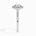 Load image into Gallery viewer, 70-Pointer Solitaire Halo Diamond Shank Platinum Ring JL PT 19031-B   Jewelove.US
