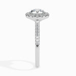 Load image into Gallery viewer, 1-Carat Solitaire Halo Diamond Shank Platinum Ring JL PT 19031-C
