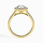 Load image into Gallery viewer, 30-Pointer Solitaire Halo Diamond Shank 18K Yellow Gold Ring JL AU 19031Y
