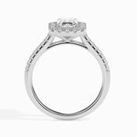 Load image into Gallery viewer, 30-Pointer Emerald Cut Solitaire Halo Diamond Shank Platinum Ring JL PT 19035
